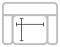 Birds-eye-view chair icon with seat measurements.